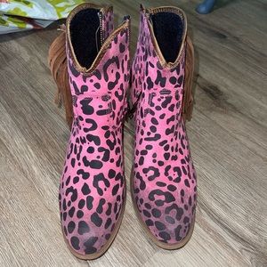 💋SOLD ON ♏️ercari App💋 Pink leopard, cowboy boots, size 10